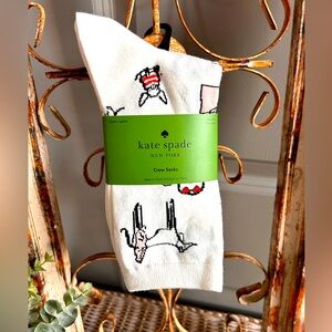 Kate Spade New York Dog women's crew socks featuring dog pattern set of 3